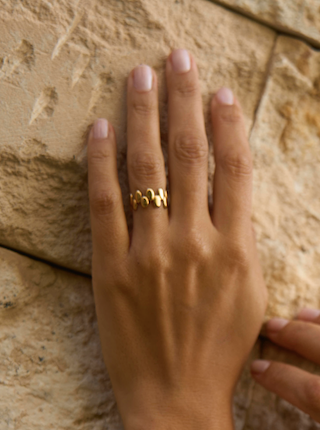 Gold drops ring