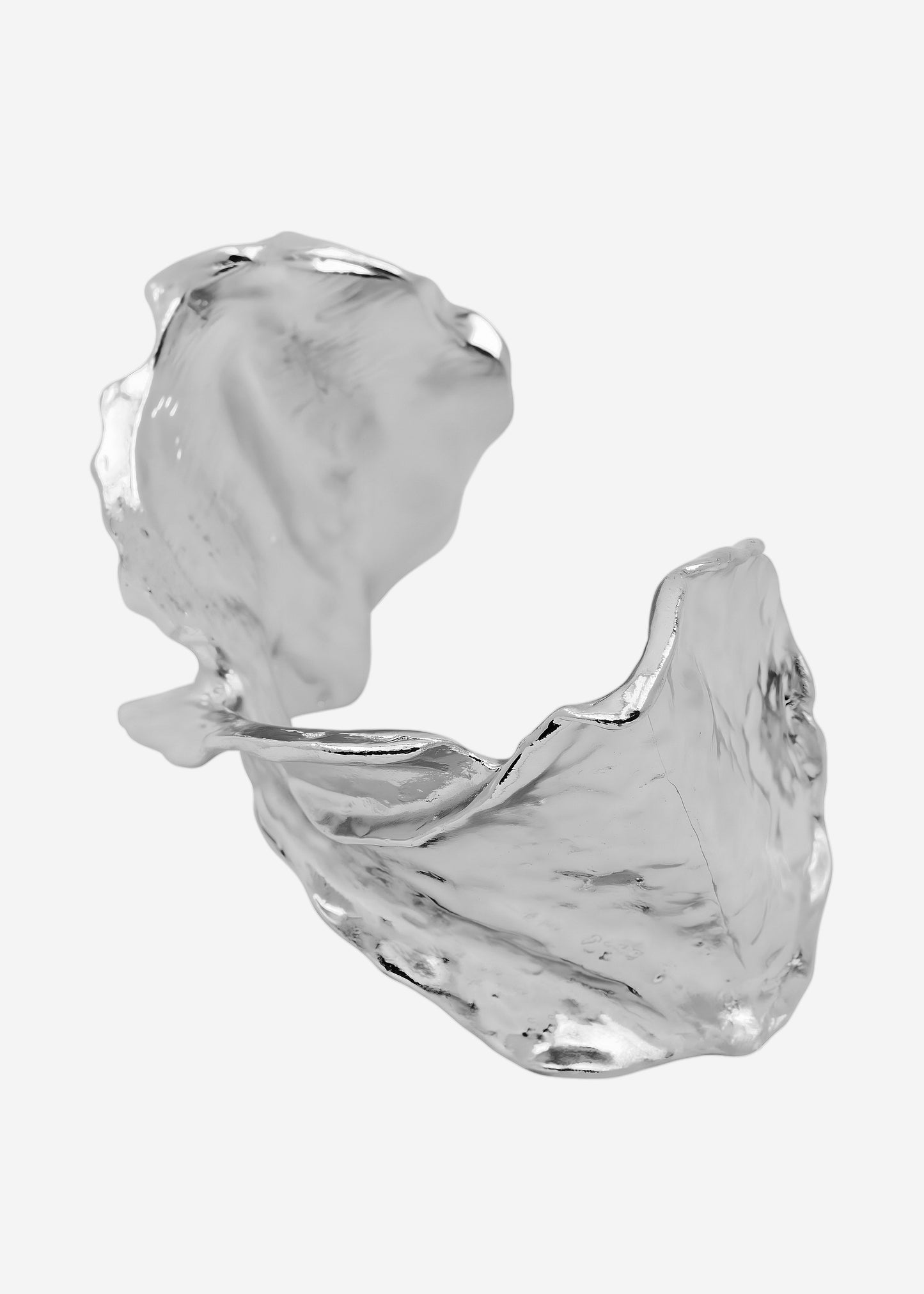 Statement big cuff bracelet in silver