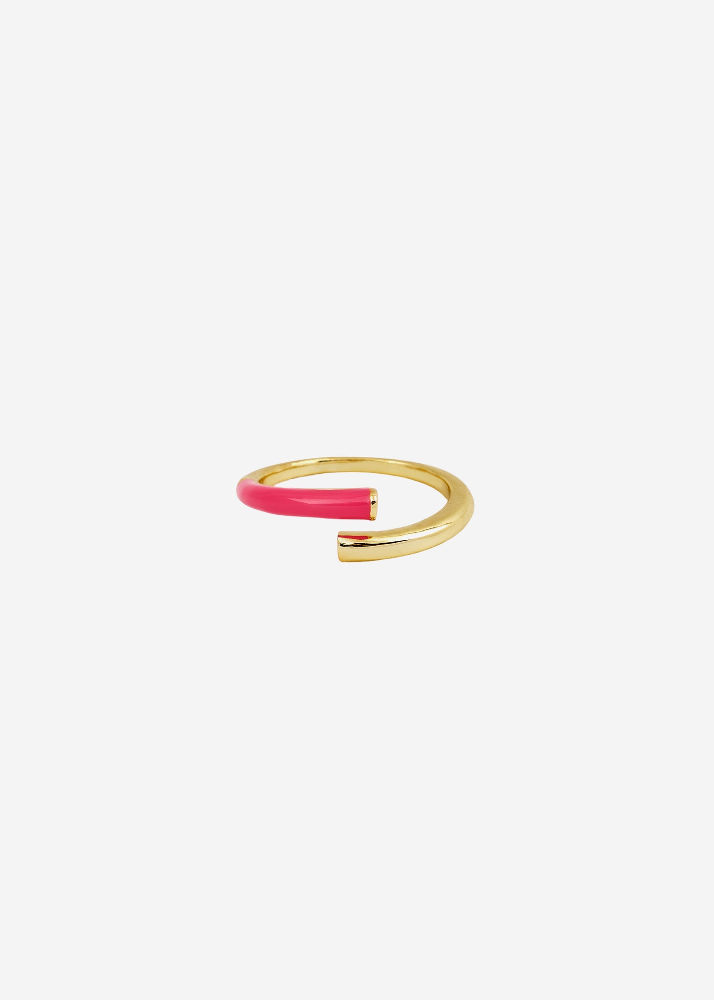 Open ring w/enamel pink