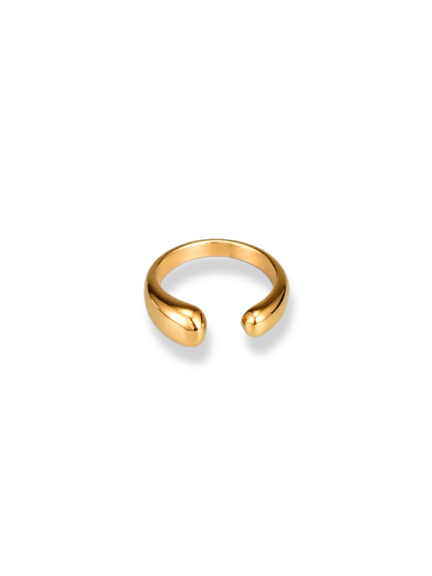 Adjustable statement ring round small