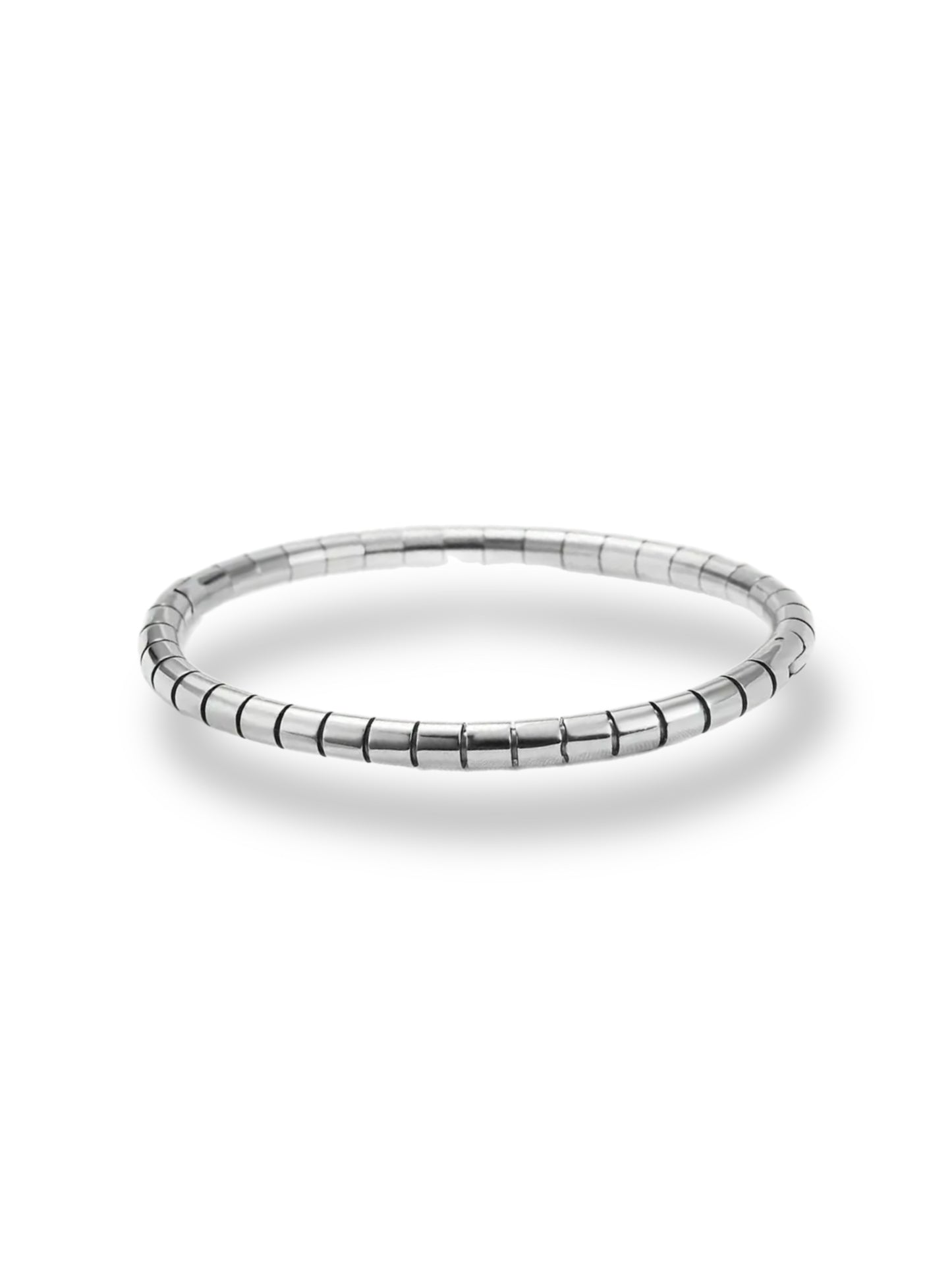 Bracelet mono silver w/square details