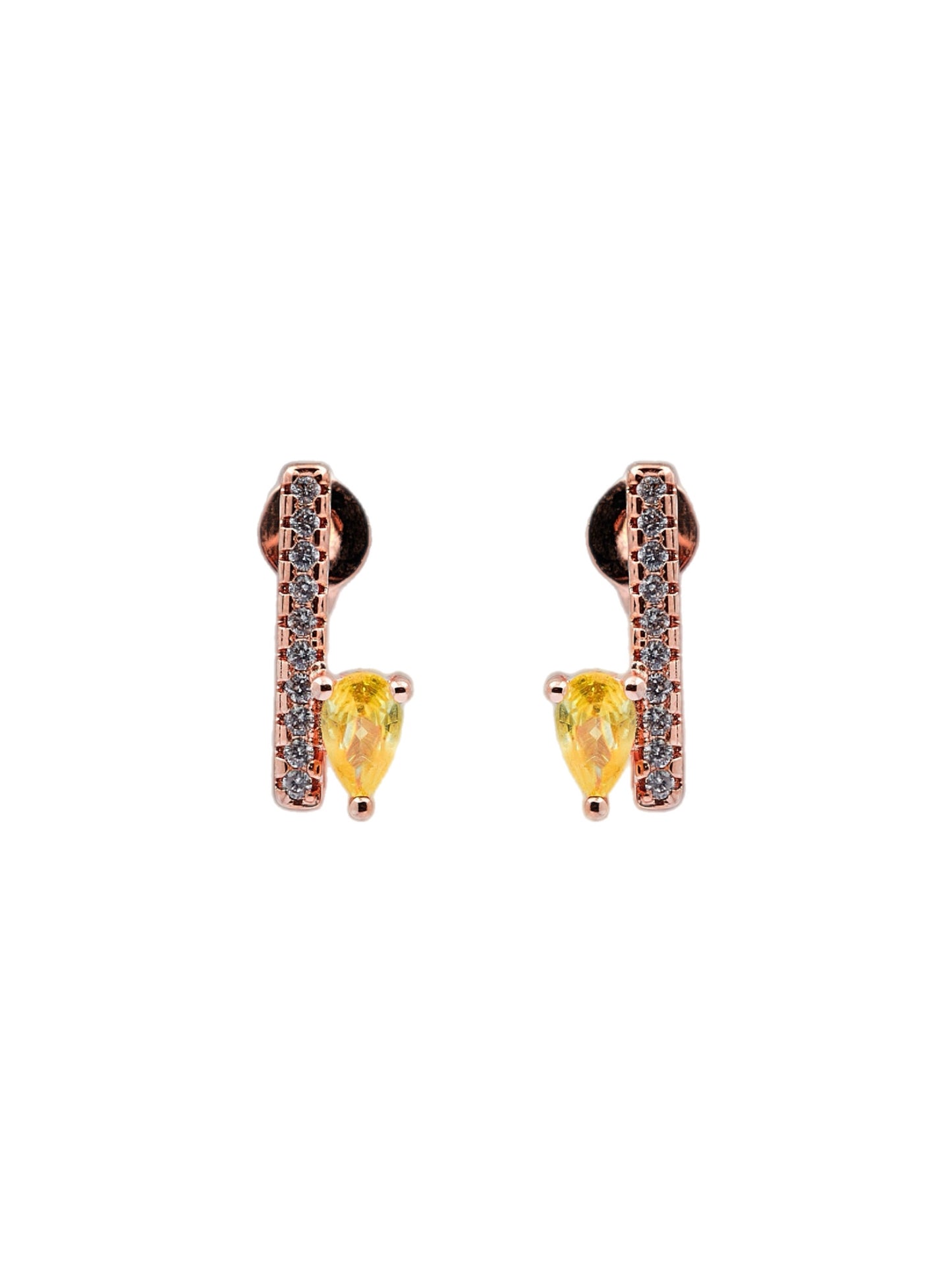 Stud earrings with stones