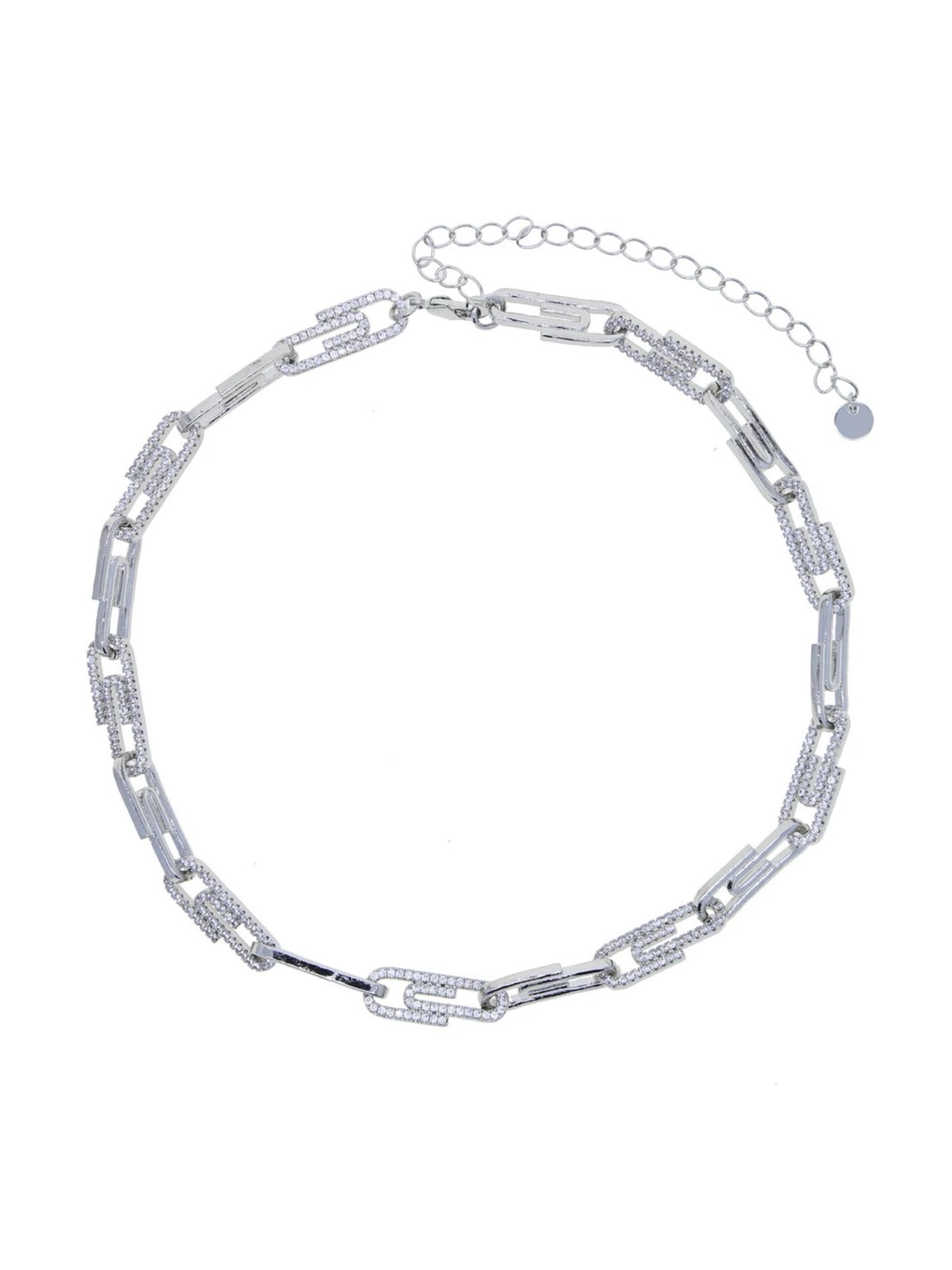 Necklace w/clips in silver
