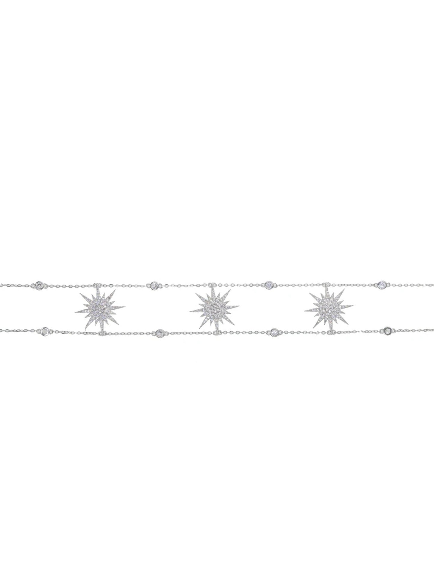 Choker w/stars silver