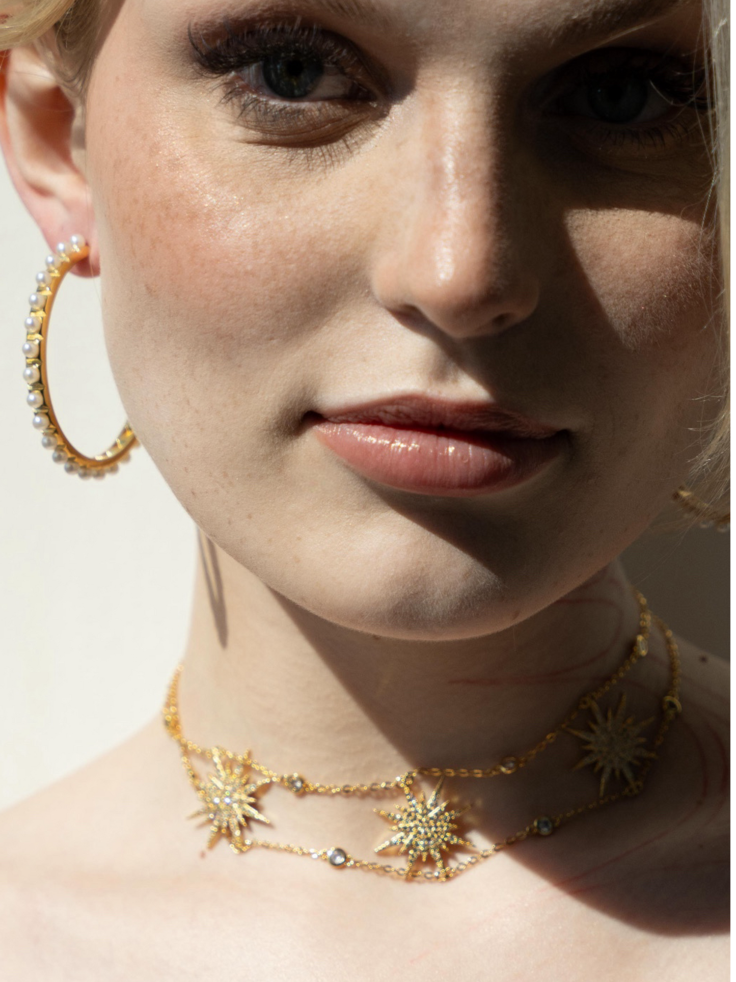 Choker w/stars gold