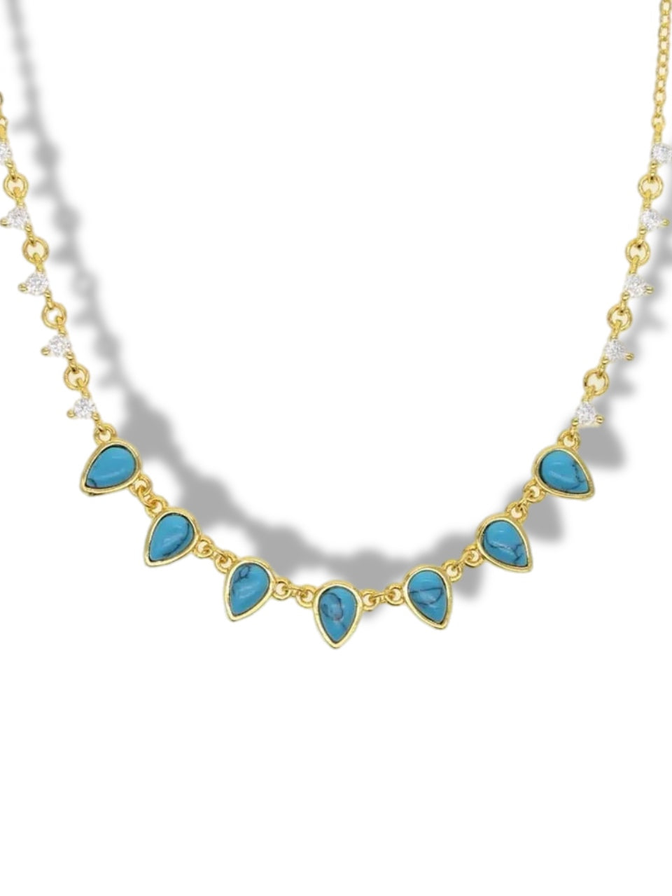 Turquoise stones necklace