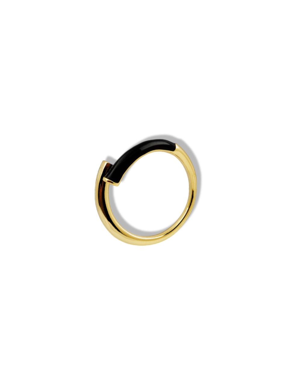 Open ring w/enamel black