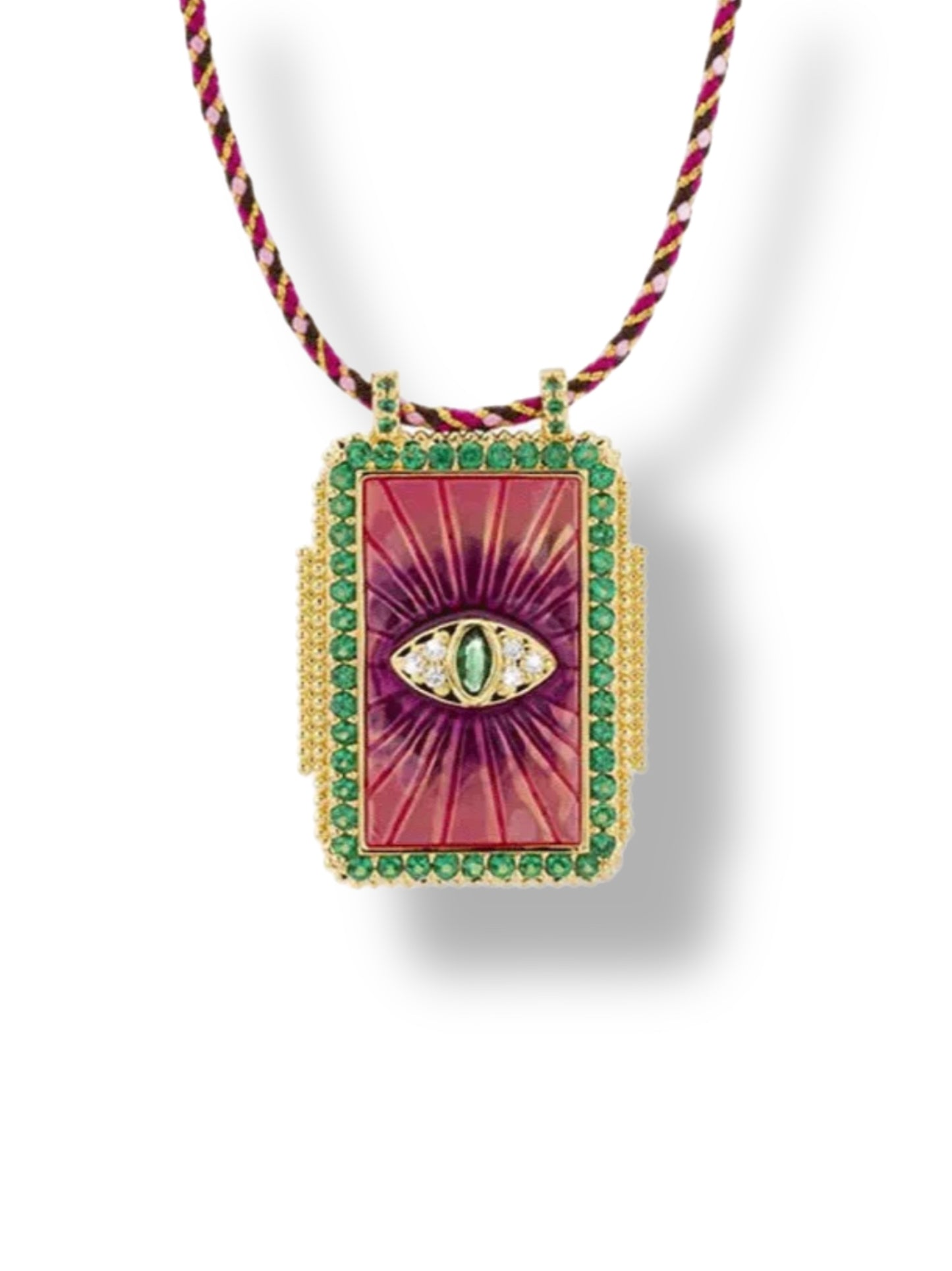 Necklace w/taro signs Eye pink