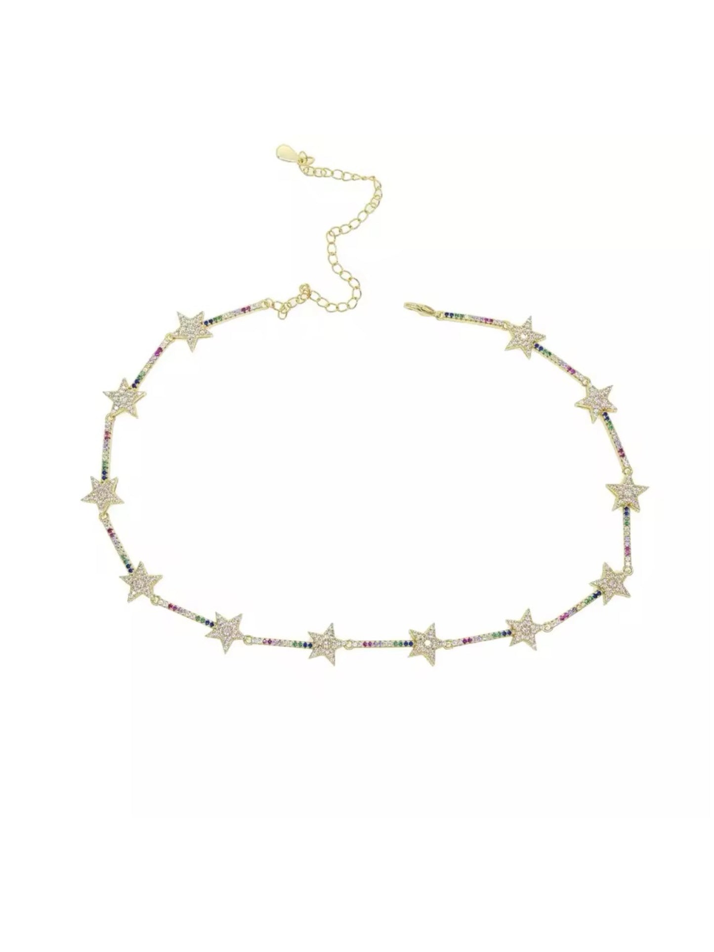 Necklace w/whitel stars