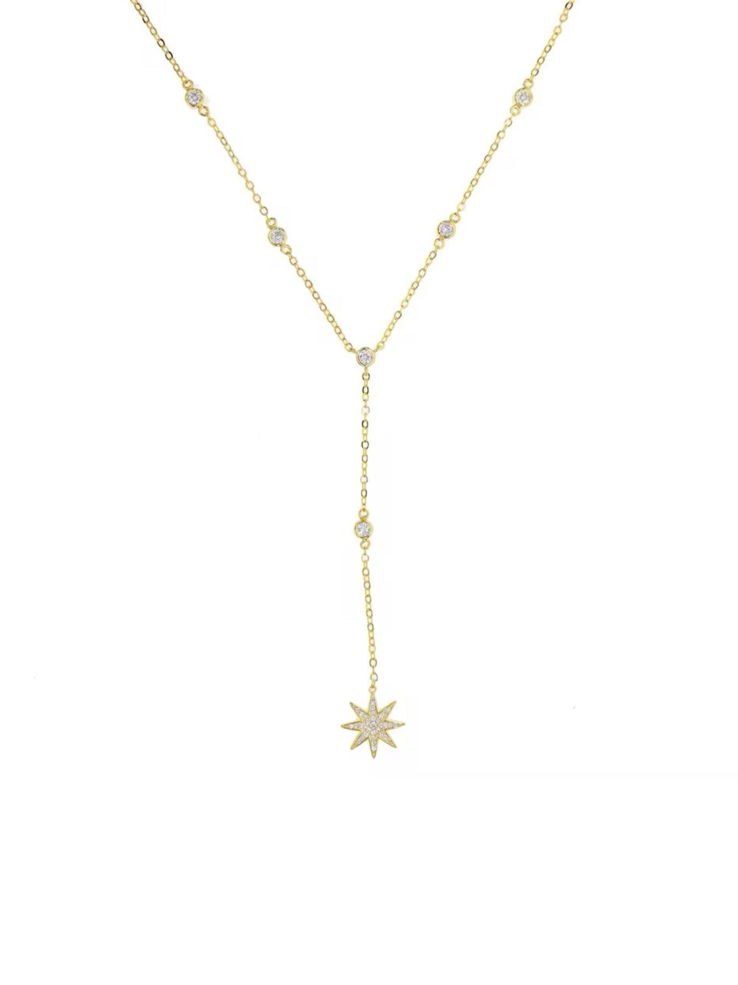Necklace w/star gold