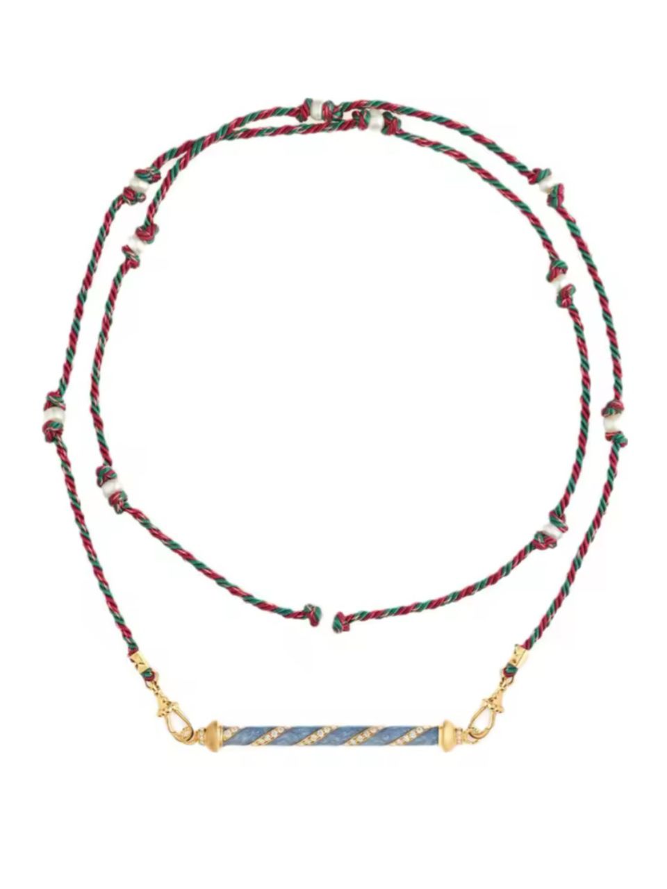 Necklace w/carabine blue
