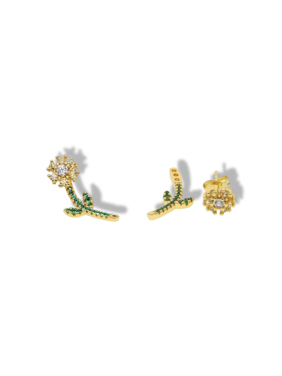 Yellow flower earrings