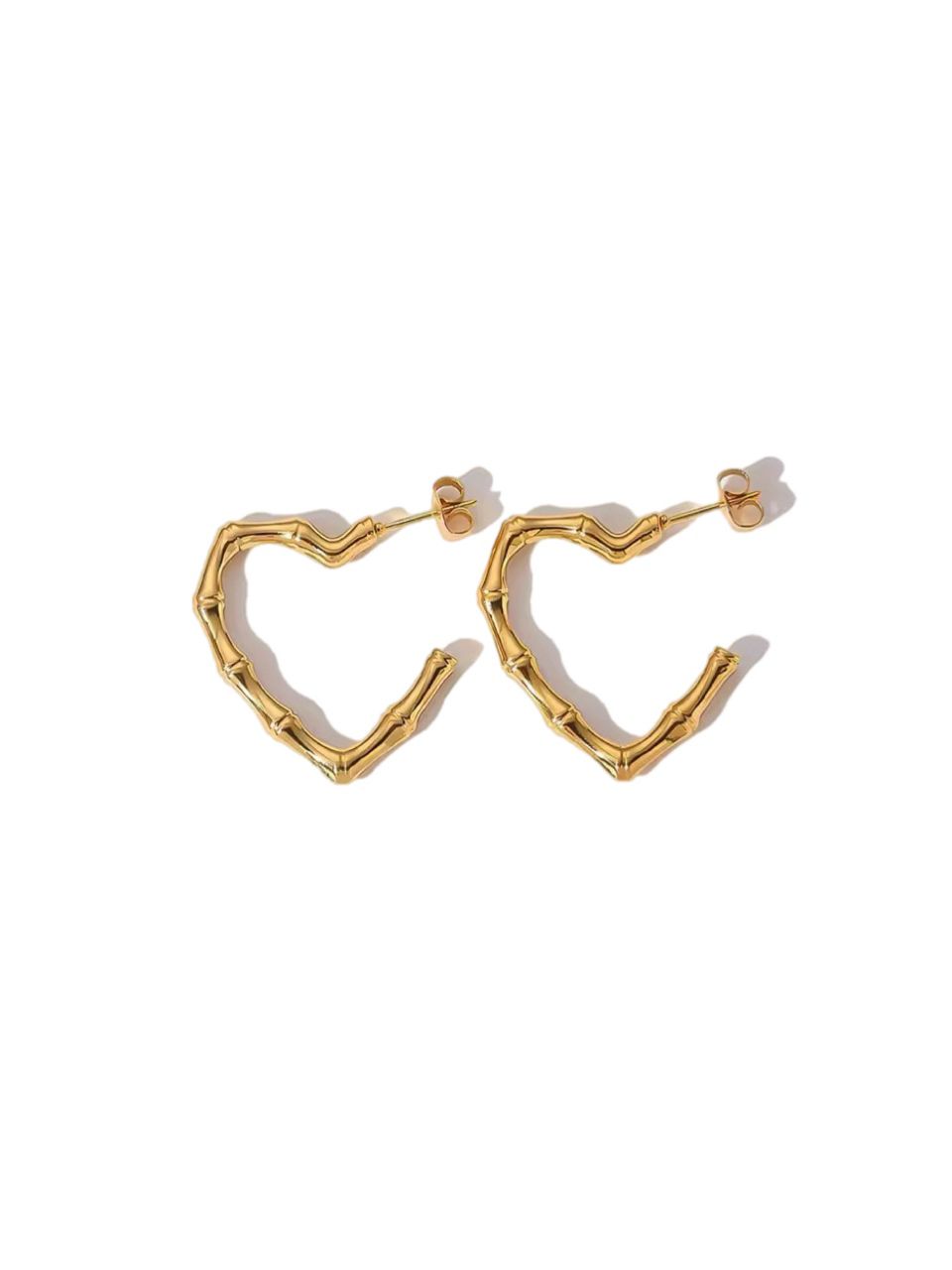 Hoops heart bamboo gold