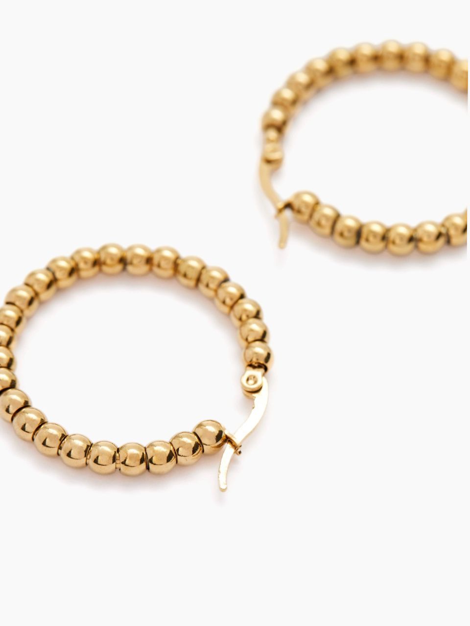 Earrings gold round w/round details GILTY