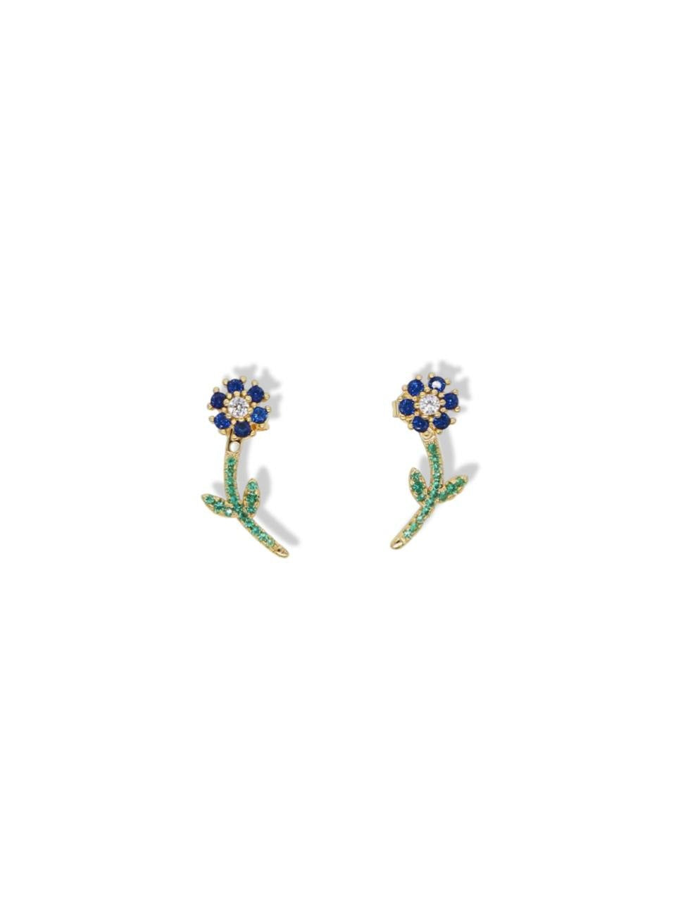 Earrings w/flowers