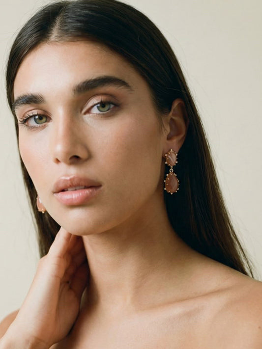 Earrings w/Sunstone