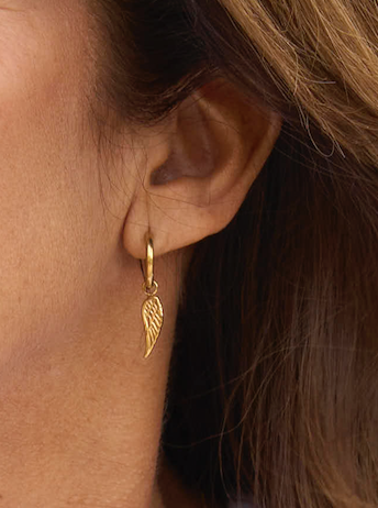 Earrings gold wings