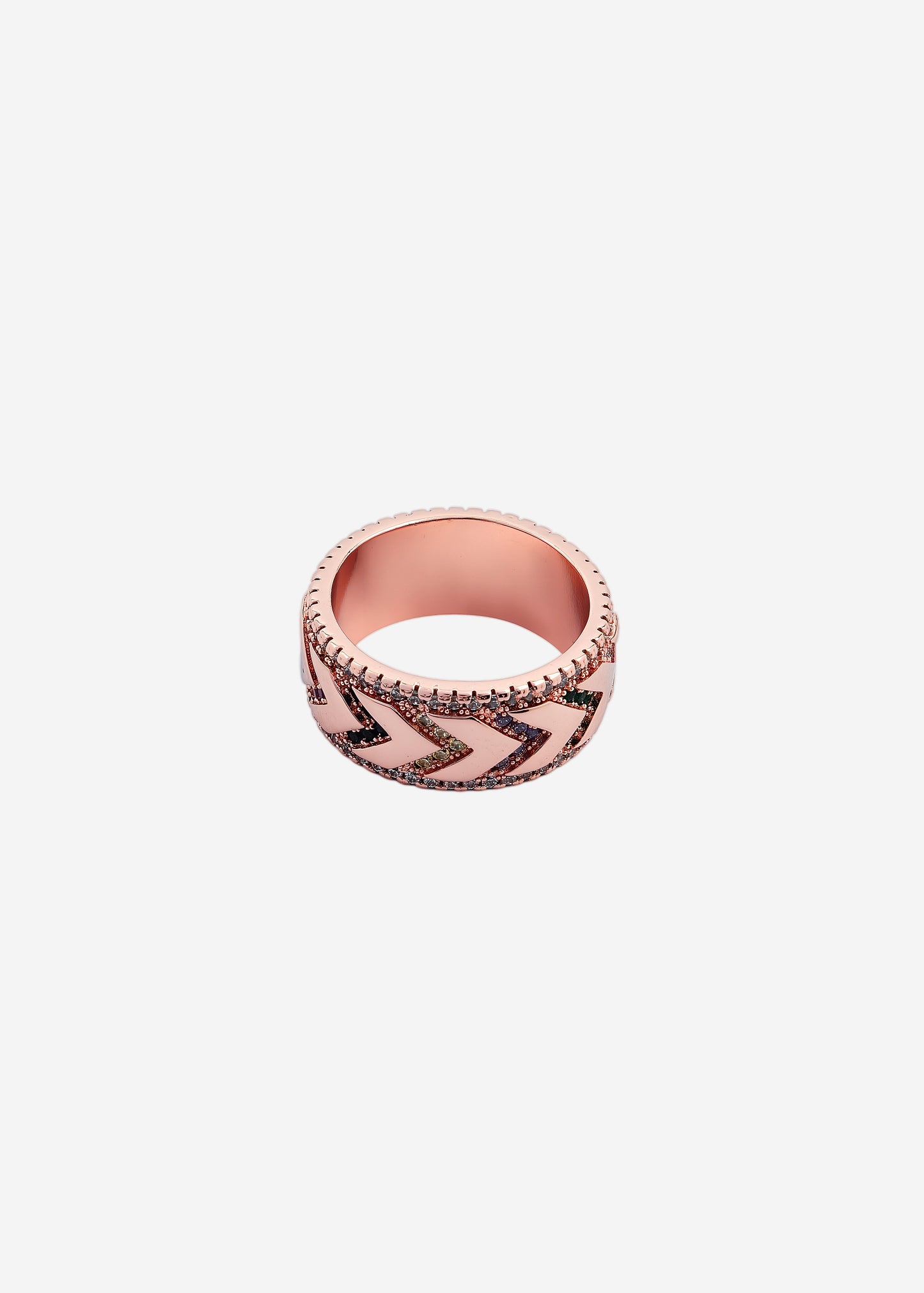 Ring w/colorful stones rose gold