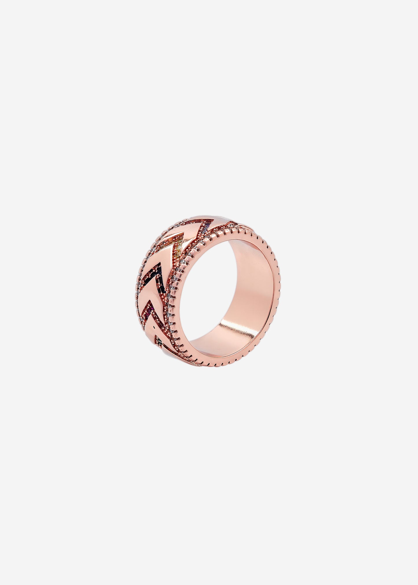Ring w/colorful stones rose gold