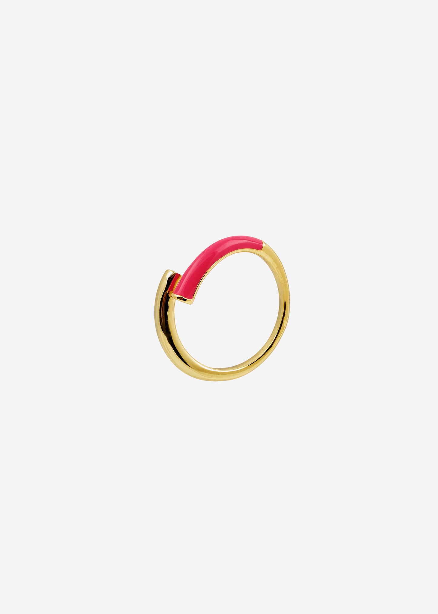 Open ring w/enamel pink