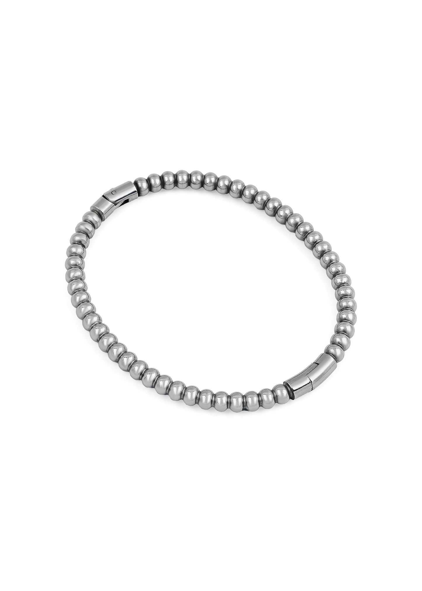Bracelet mono silver w/round details