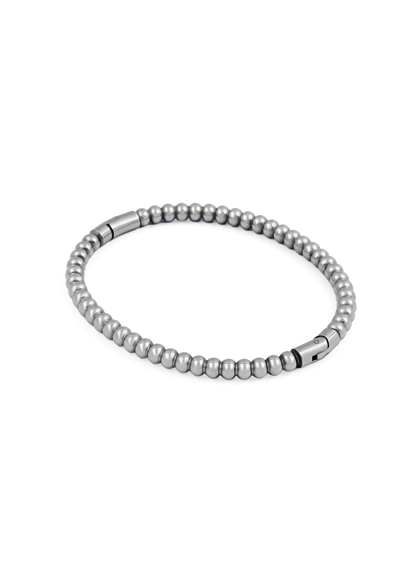 Bracelet mono silver w/round details