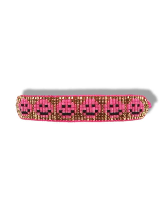 Beaded bracelet w/smile
