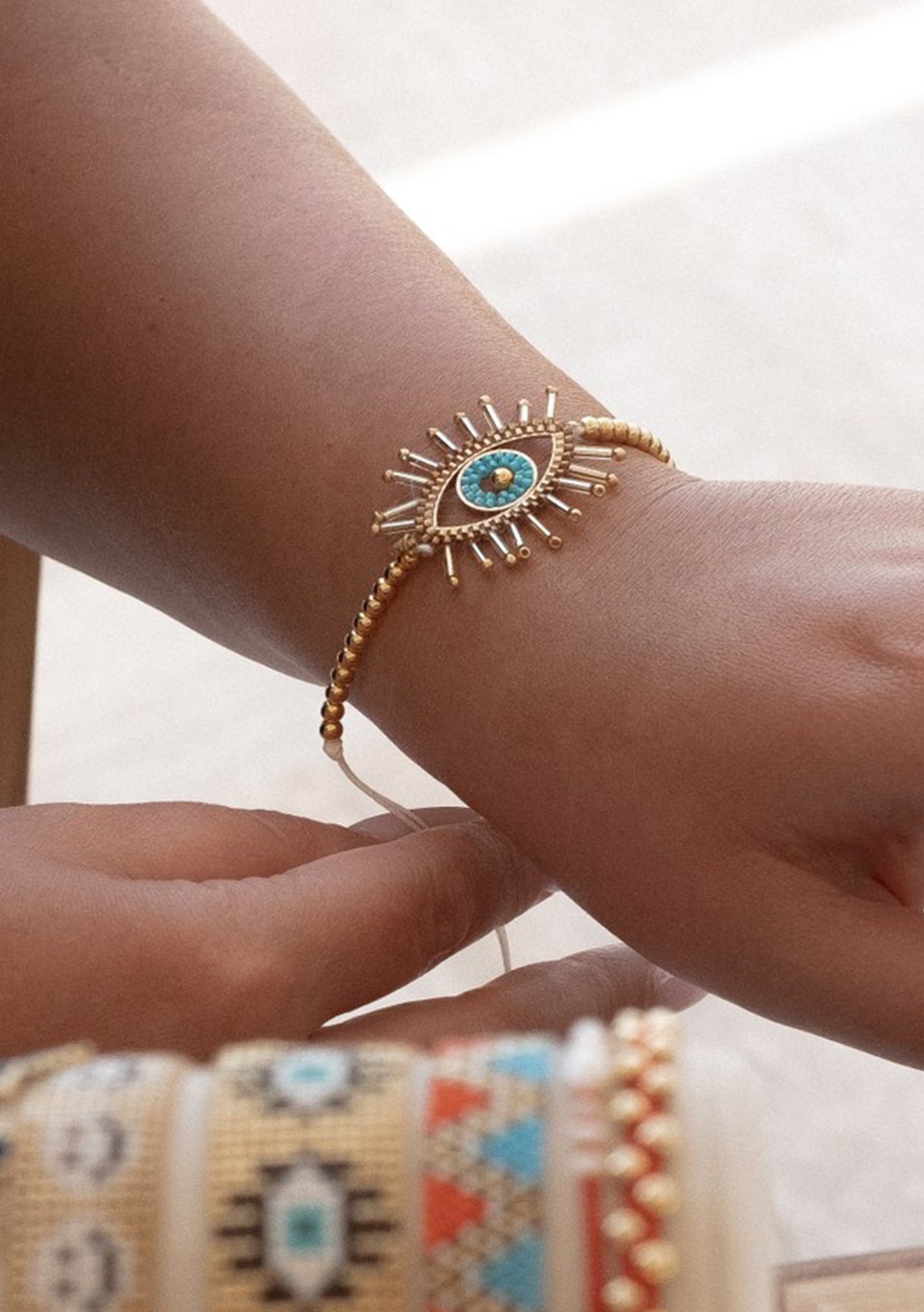 Beaded bracelets w/eye