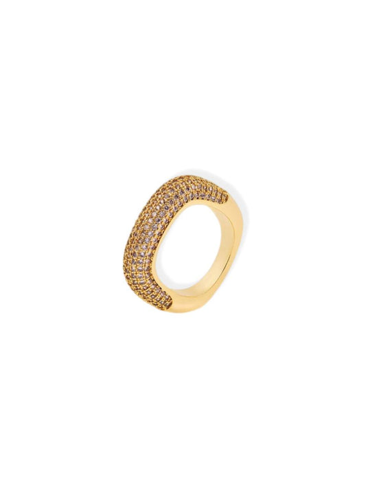 Square ring w/pink stones