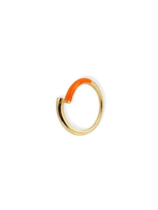 Open ring w/enamel orange