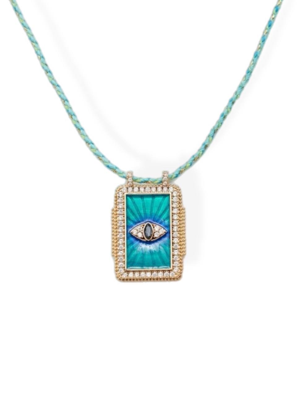 Necklace w/taro signs Eye blue
