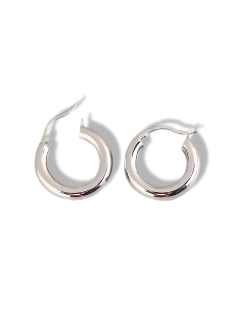 Earrings silver round