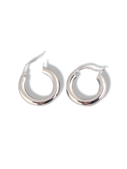 Earrings silver round