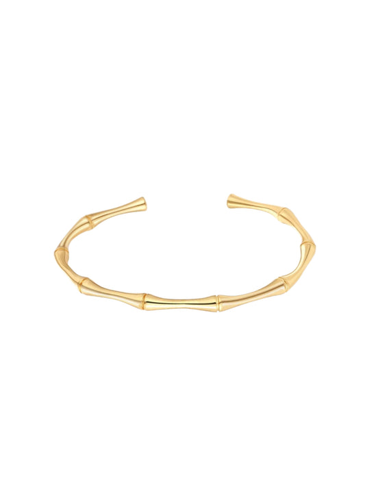 Bracelet gold bamboo adjustable