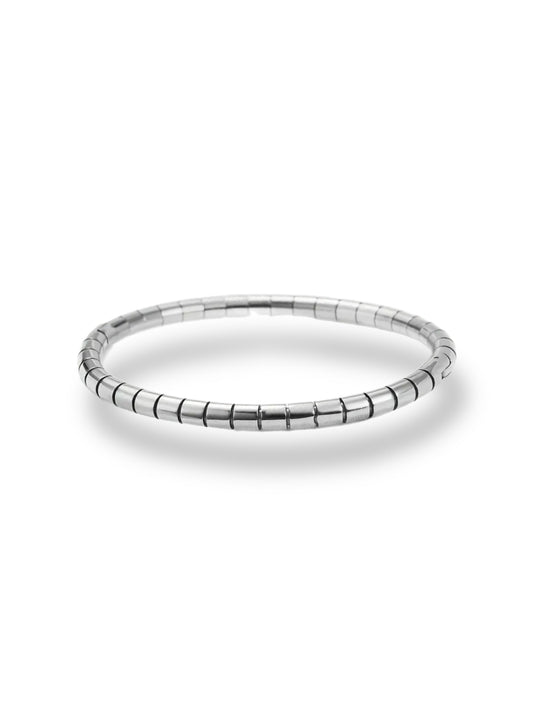 Bracelet mono silver w/square details