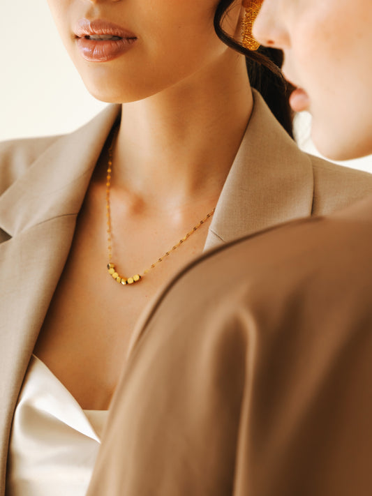 Necklace with small gold details