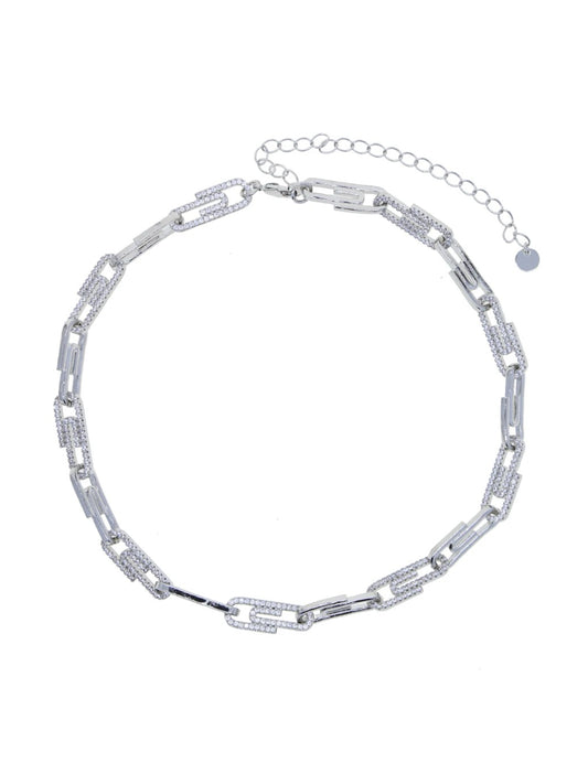 Necklace w/clips in silver