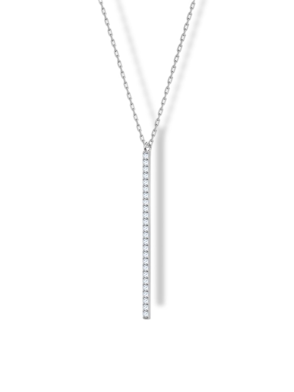 Necklace  w/stones silver