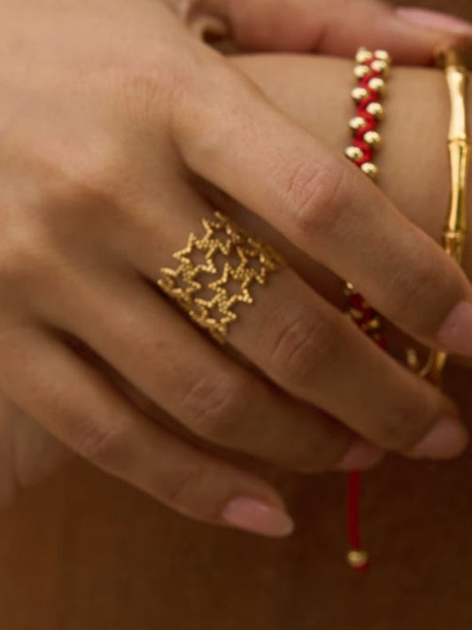 Gold stars ring