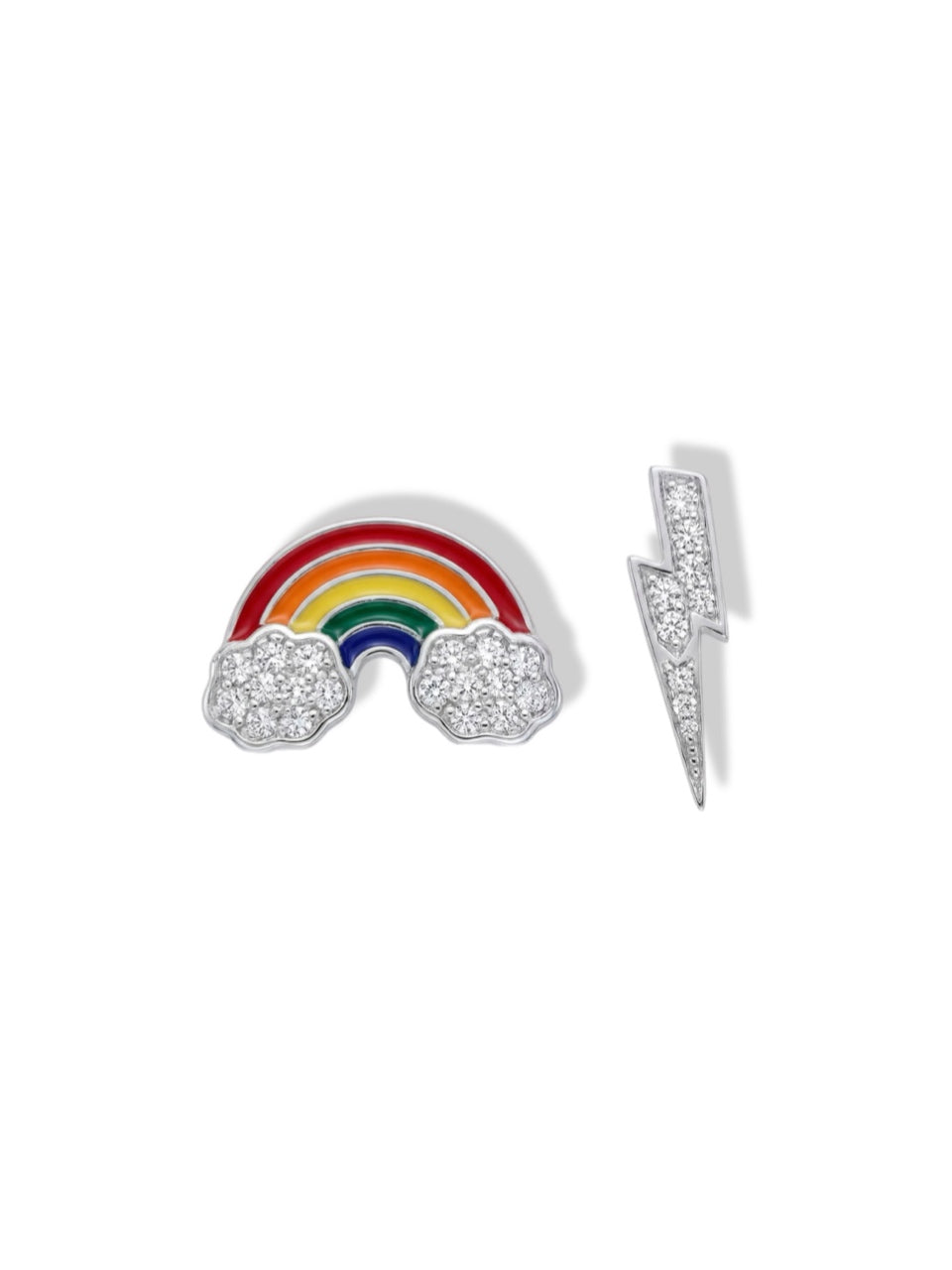 Rainbow and lightning earrings