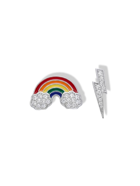 Rainbow and lightning earrings