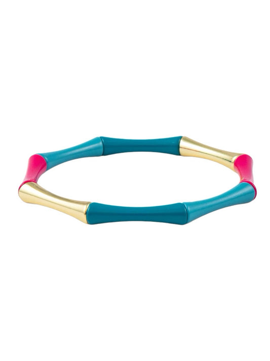 Bamboo colorful bracelet blue