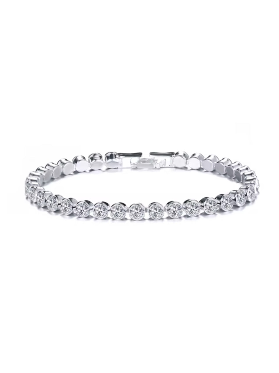 Bracelet w/stones silver