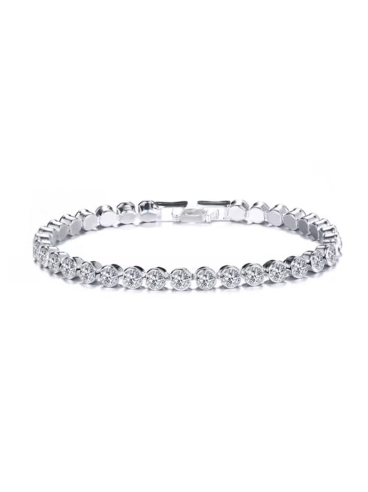 Bracelet w/stones silver