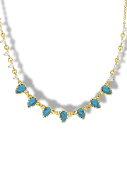 Turquoise stones necklace