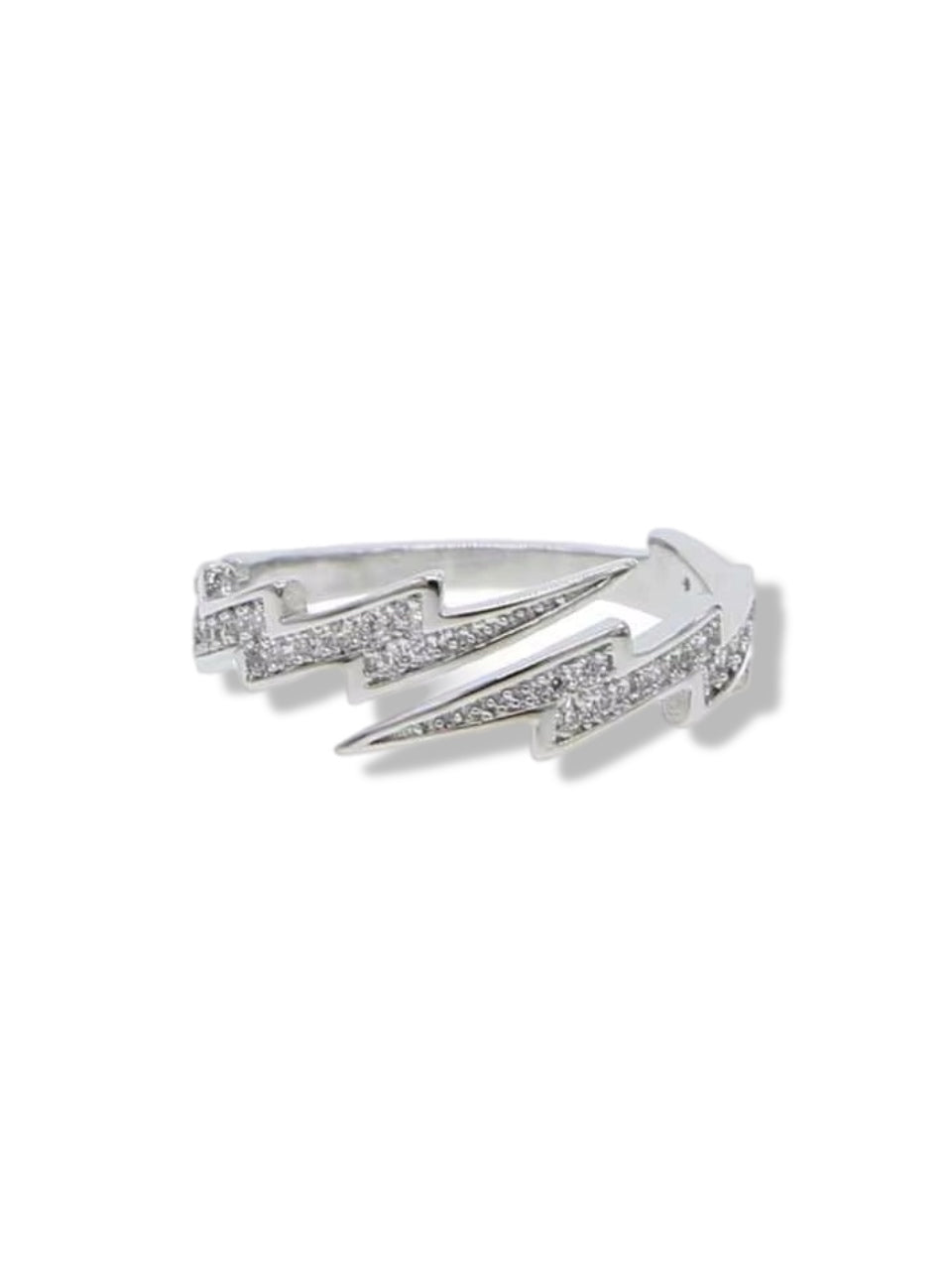 Flash silver ring w/stonees