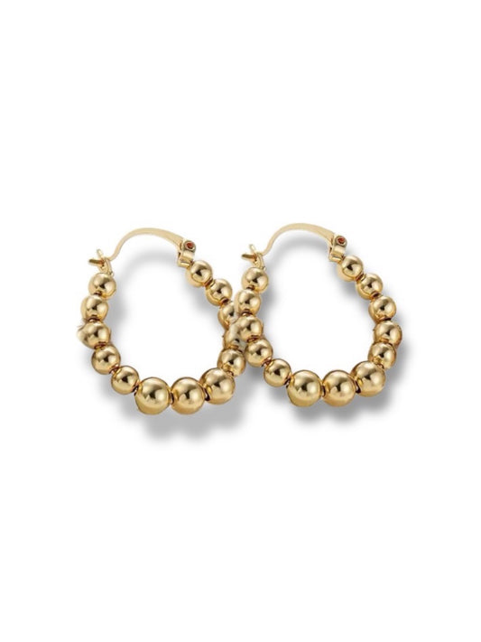 Earrings w/hanging round details small