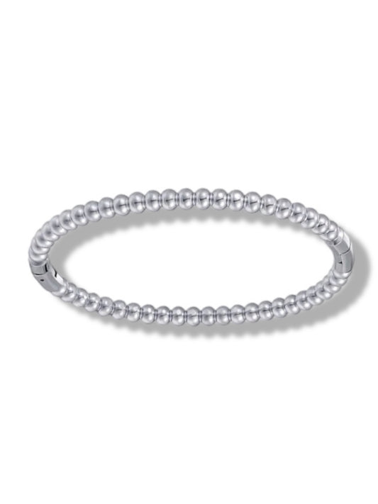 Bracelet mono silver w/round details