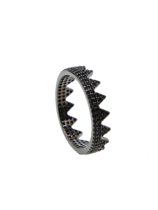 Ring w/crown black