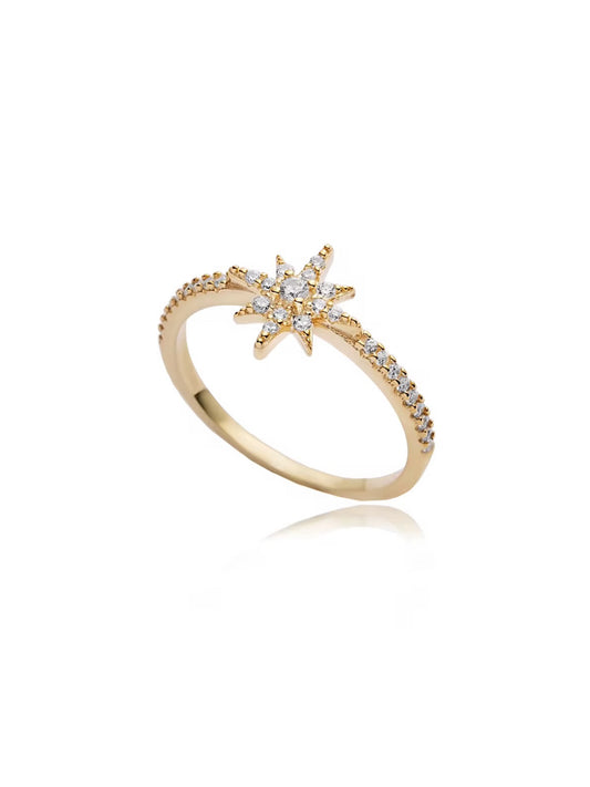 Ring w/star small gold